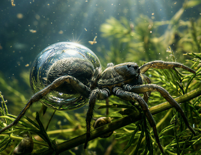 Leben unter Wasser: Das erstaunliche Atemsystem der Wasserspinne