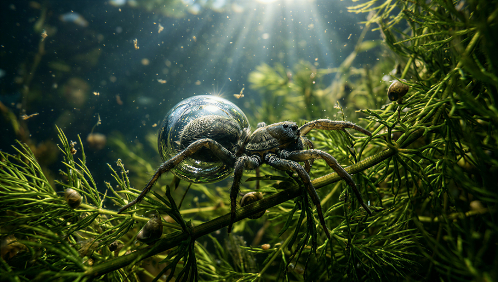 Leben unter Wasser: Das erstaunliche Atemsystem der Wasserspinne
